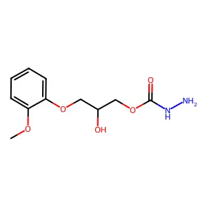 Carbazic acid, 2-hydroxy-3-(o-methoxyphenoxy)propyl ester structure