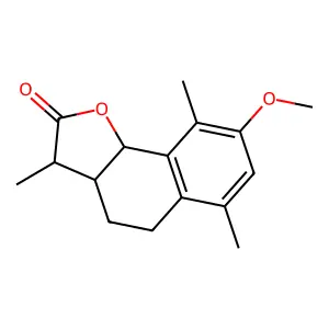 (+)-beta-Desmotroposantonin methyl ether structure