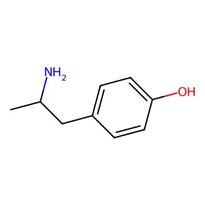 4-Hydroxy-dextroamphetamine structure