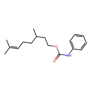 3,7-dimethyloct-6-enyl N-phenylcarbamate structure