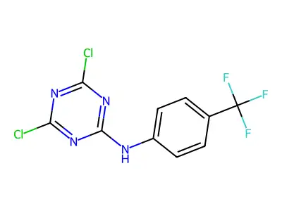 (4,6-Dichloro-[1,3,5]triazin-2-yl)-(4-trifluoromethyl-phenyl)-amine structure