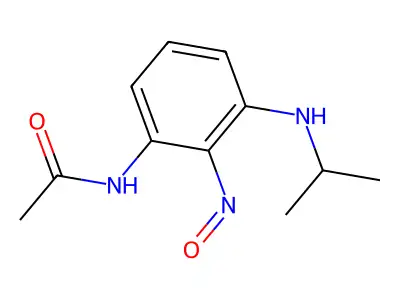 N-[2-nitroso-3-(propan-2-ylamino)phenyl]acetamide structure