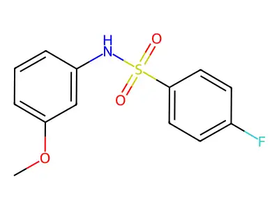 4-fluoro-N-(3-methoxyphenyl)benzenesulfonamide structure