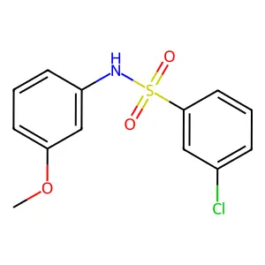 3-chloro-N-(3-methoxyphenyl)benzene-1-sulfonamide structure