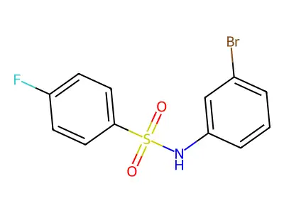 N-(3-bromophenyl)-4-fluorobenzenesulfonamide structure