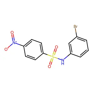 N-(3-bromophenyl)-4-nitrobenzenesulfonamide structure