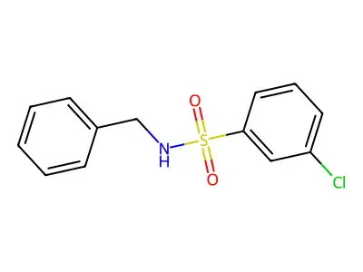 N-benzyl-3-chlorobenzene-1-sulfonamide structure