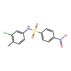 N-(3-chloro-4-methylphenyl)-4-nitrobenzenesulfonamide structure
