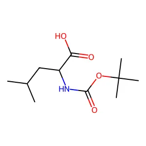 D-Leucine, N-[(1,1-dimethylethoxy)carbonyl]-, monohydrate structure