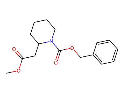 Benzyl 3-(2-methoxy-2-oxoethyl)piperidine-1-carboxylate structure