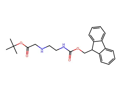 Tert-butyl 2-[2-(9H-fluoren-9-ylmethoxycarbonylamino)ethylamino]acetate structure