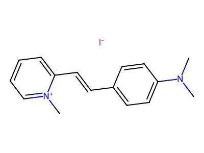 2-(4-(Dimethylamino)styryl)-1-methylpyridin-1-ium iodide structure