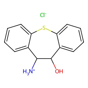 Dibenzo(b,f)thiepin-10-ol, 10,11-dihydro-11-amino-, hydrochloride, hydrate structure