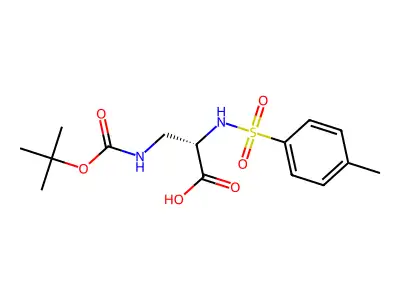 Boc-(S)-3-amino-2-(p-toluenesulfonylamino)propionic acid structure