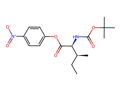 对硝基苯基 苏式-N-(叔丁氧羰基)-L-异亮氨酸酯 structure
