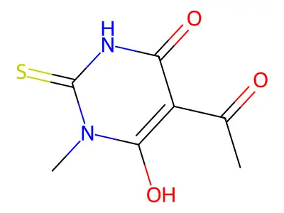 5-Acetyl-6-hydroxy-1-methyl-2-sulfanylidenepyrimidin-4-one structure