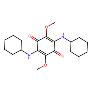 2,5-Bis(cyclohexylamino)-3,6-dimethoxycyclohexa-2,5-diene-1,4-dione structure