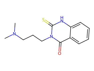 3-[3-(Dimethylamino)propyl]-2-sulfanyl-3,4-dihydroquinazolin-4-one structure