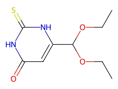 6-(diethoxymethyl)-2-sulfanylidene-1H-pyrimidin-4-one structure
