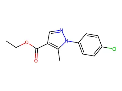 ethyl 1-(4-chlorophenyl)-5-methyl-1H-pyrazole-4-carboxylate structure