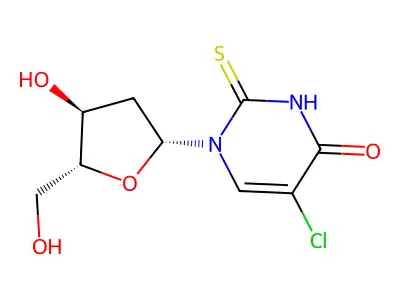 5-Chloro-2'-deoxy-2-thiouridine structure