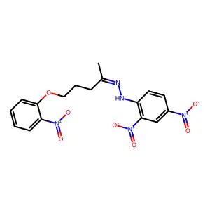 1-(2,4-Dinitrophenyl)-2-[5-(2-nitrophenoxy)pentan-2-ylidene]hydrazine structure