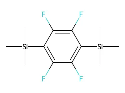 1,4-Bis(trimethylsilyl)tetrafluorobenzene structure