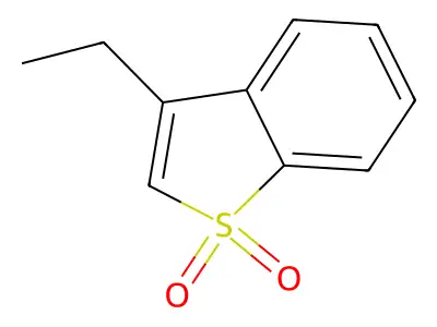 3-ethylbenzothiophene dioxide structure
