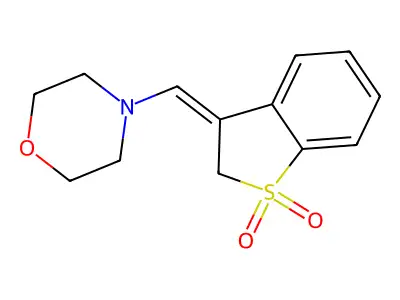 3-(Morpholin-4-ylmethylidene)-1-benzothiophene 1,1-dioxide structure