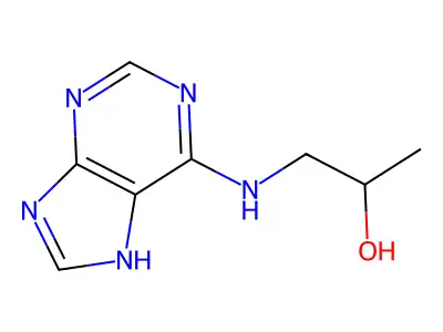 1-(9H-purin-6-ylamino)propan-2-ol structure