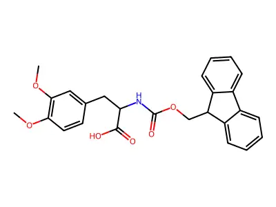 3-(3,4-dimethoxyphenyl)-2-(9H-fluoren-9-ylmethoxycarbonylamino)propanoic Acid structure