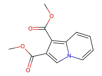Dimethyl indolizine-1,2-dicarboxylate structure