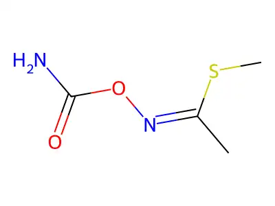 Ethanimidothioic acid, N-((aminocarbonyl)oxy)-, methyl ester structure