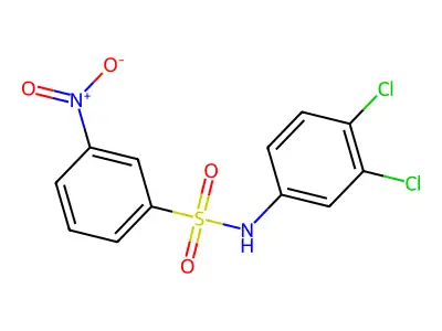 N-(3,4-dichlorophenyl)-3-nitrobenzenesulfonamide structure