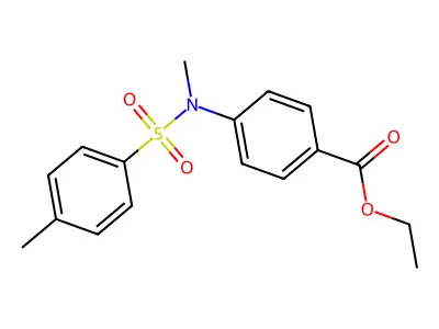 Ethyl 4-{methyl[(4-methylphenyl)sulfonyl]amino}benzoate structure