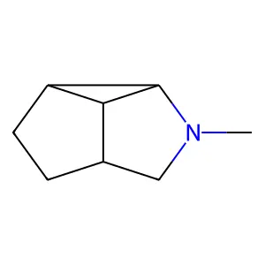Octahydro-2-methyl-2-azacyclopropa(cd)pentalene structure