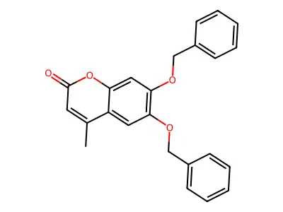 2H-1-Benzopyran-2-one, 4-methyl-6,7-bis(phenylmethoxy)- structure
