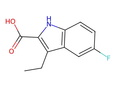 3-Ethyl-5-fluoro-1H-indole-2-carboxylic acid structure