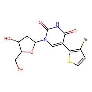 5-(3-Bromo-2-thienyl)-2'-deoxy-Uridine structure