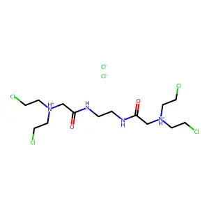 Acetamide, N,N'-ethylenebis((bis(2-chloroethyl)amino)-, dihydrochloride structure