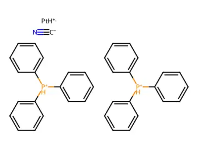 Platinum(1+) monohydride;bis(triphenylphosphanium);cyanide structure