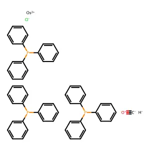 羰基氯氢三(三苯基膦)锇 structure