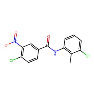 4-chloro-N-(3-chloro-2-methylphenyl)-3-nitrobenzamide structure