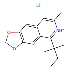 1,3-Dioxolo(4,5-g)isoquinoline, 7-methyl-5-tert-pentyl-, hydrochloride structure