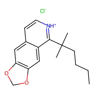 1,3-Dioxolo(4,5-g)isoquinoline, 5-(1,1-dimethylpentyl)-, hydrochloride structure