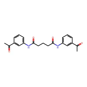 N,N'-bis(3-acetylphenyl)pentanediamide structure