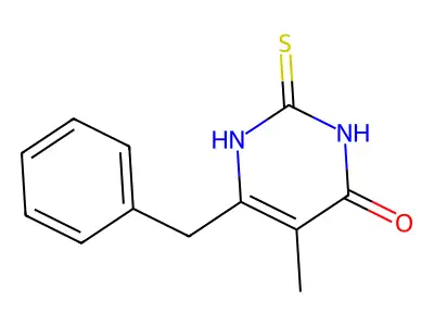 6-Benzyl-5-methyl-2-thioxo-2,3-dihydropyrimidin-4(1H)-one structure