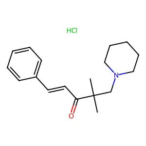 1-Penten-3-one, 4,4-dimethyl-1-phenyl-5-(1-piperidinyl)-, hydrochloride structure