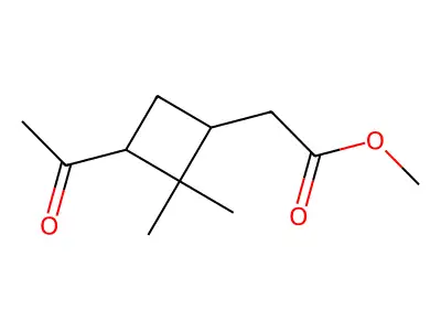 3-乙酰基-2,2-二甲基环丁烷乙酸甲酯 structure