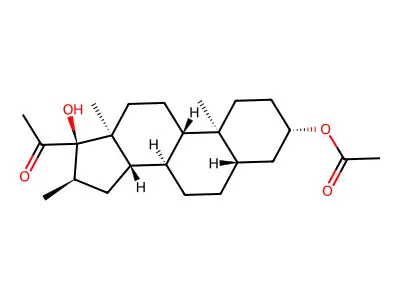 16-Methyl-3,17-dihydroxypregnane-20-one-3-acetate structure